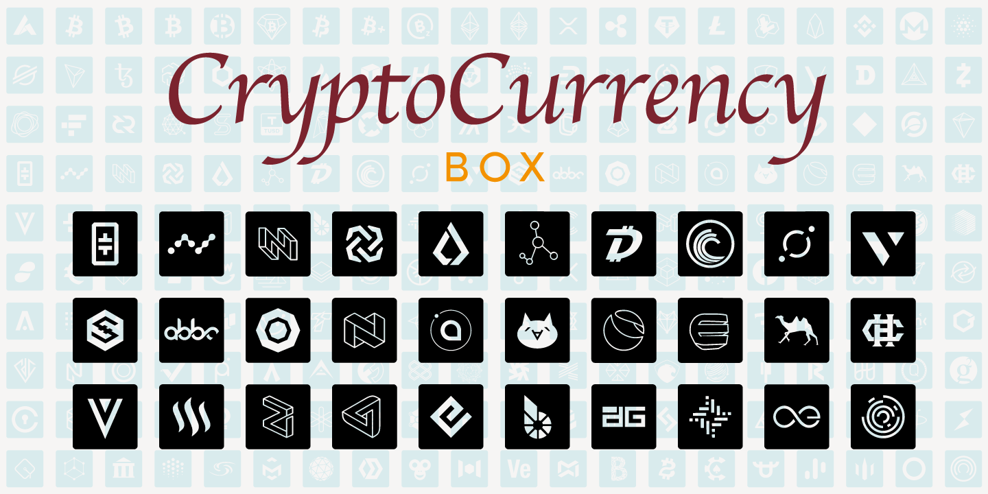 Пример шрифта Cryptocurrency Box Line